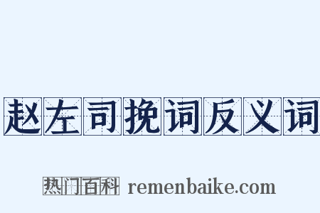 赵左司挽词反义词是什么意思的图片